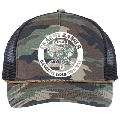 Rangers Lead The Way Us Army Ranger Veteran Retro Rope Trucker Hat Cap