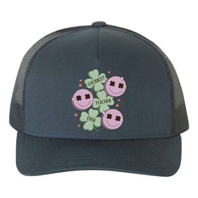 Retro Luckiest Teacher Ever St Patricks Day For School Teacher Yupoong Adult 5-Panel Trucker Hat