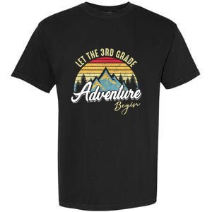 Retro Let The 3rd Grade Adventure Begin Fourth Grade Teacher Garment-Dyed Heavyweight T-Shirt