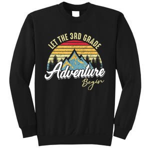 Retro Let The 3rd Grade Adventure Begin Fourth Grade Teacher Sweatshirt