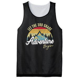 Retro Let The 3rd Grade Adventure Begin Fourth Grade Teacher Mesh Reversible Basketball Jersey Tank