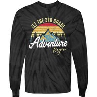 Retro Let The 3rd Grade Adventure Begin Fourth Grade Teacher Tie-Dye Long Sleeve Shirt