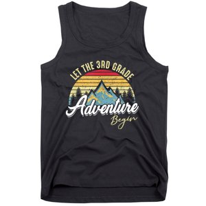 Retro Let The 3rd Grade Adventure Begin Fourth Grade Teacher Tank Top