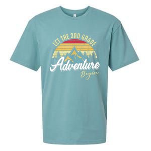 Retro Let The 3rd Grade Adventure Begin Fourth Grade Teacher Sueded Cloud Jersey T-Shirt