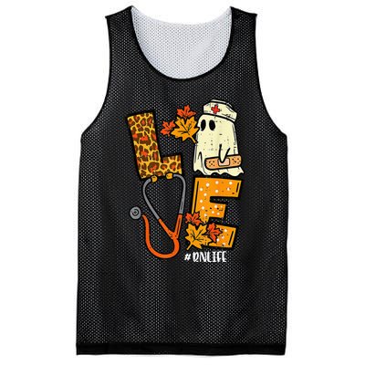 RN Life Trick Or Treat Halloween Ghost Spooky Nursing Love Mesh Reversible Basketball Jersey Tank