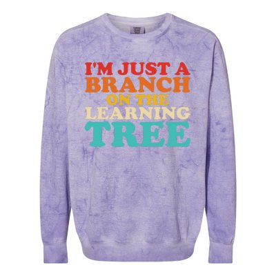 Retro Learning Tree Branch Design Colorblast Crewneck Sweatshirt