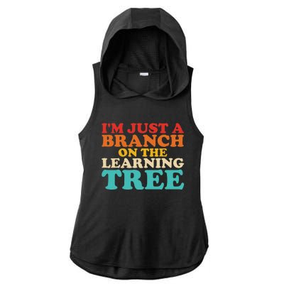 Retro Learning Tree Branch Design Ladies PosiCharge Tri-Blend Wicking Draft Hoodie Tank