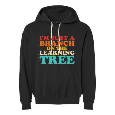 Retro Learning Tree Branch Design Garment-Dyed Fleece Hoodie