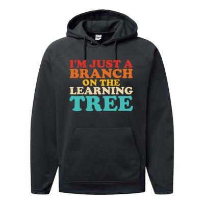 Retro Learning Tree Branch Design Performance Fleece Hoodie