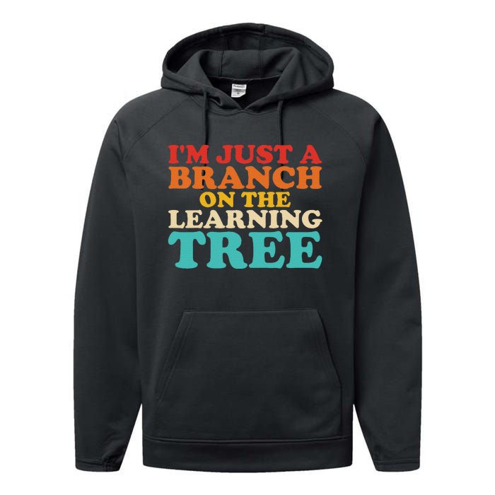 Retro Learning Tree Branch Design Performance Fleece Hoodie