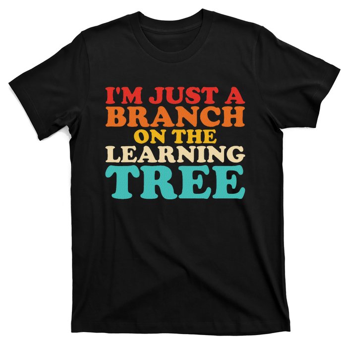 Retro Learning Tree Branch Design T-Shirt