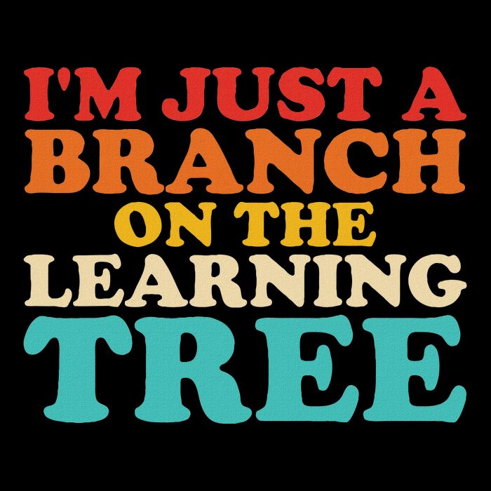 Retro Learning Tree Branch Design Button
