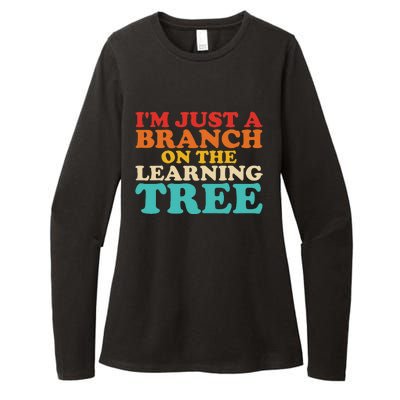 Retro Learning Tree Branch Design Womens CVC Long Sleeve Shirt