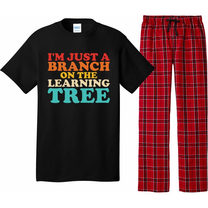 Retro Learning Tree Branch Design Pajama Set