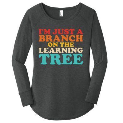 Retro Learning Tree Branch Design Women's Perfect Tri Tunic Long Sleeve Shirt