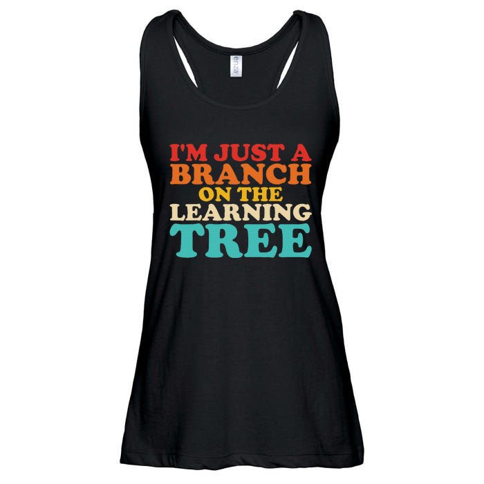 Retro Learning Tree Branch Design Ladies Essential Flowy Tank