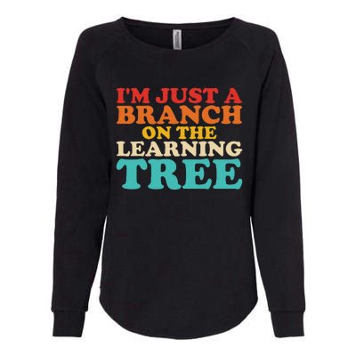 Retro Learning Tree Branch Design Womens California Wash Sweatshirt