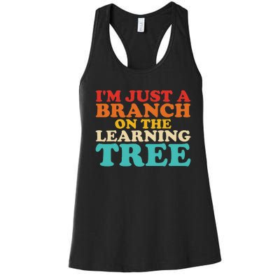 Retro Learning Tree Branch Design Women's Racerback Tank