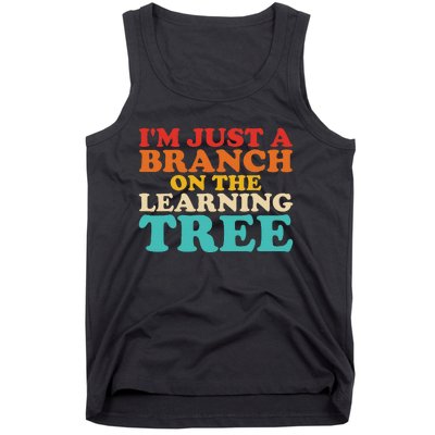 Retro Learning Tree Branch Design Tank Top