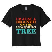 Retro Learning Tree Branch Design Women's Crop Top Tee