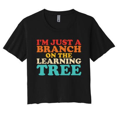 Retro Learning Tree Branch Design Women's Crop Top Tee