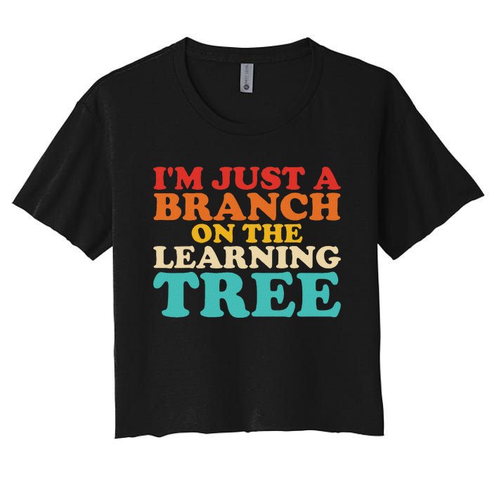 Retro Learning Tree Branch Design Women's Crop Top Tee