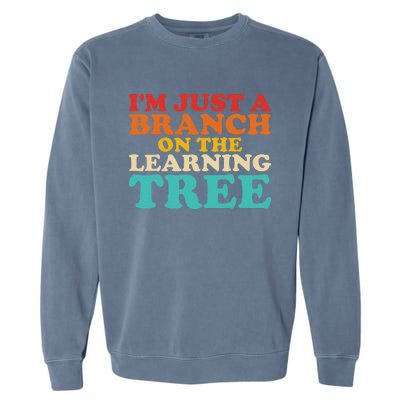 Retro Learning Tree Branch Design Garment-Dyed Sweatshirt