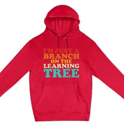 Retro Learning Tree Branch Design Premium Pullover Hoodie