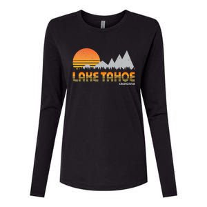 Retro Lake Tahoe California Womens Cotton Relaxed Long Sleeve T-Shirt