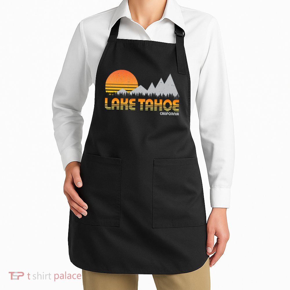 Retro Lake Tahoe California Apron
