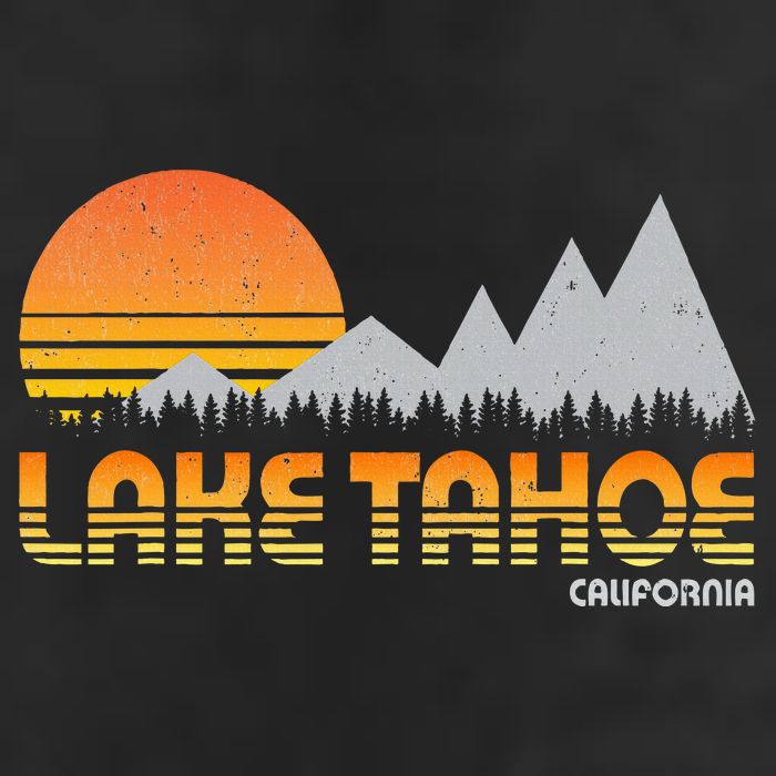 Retro Lake Tahoe California Tumbler