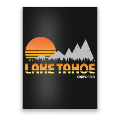 Retro Lake Tahoe California Poster
