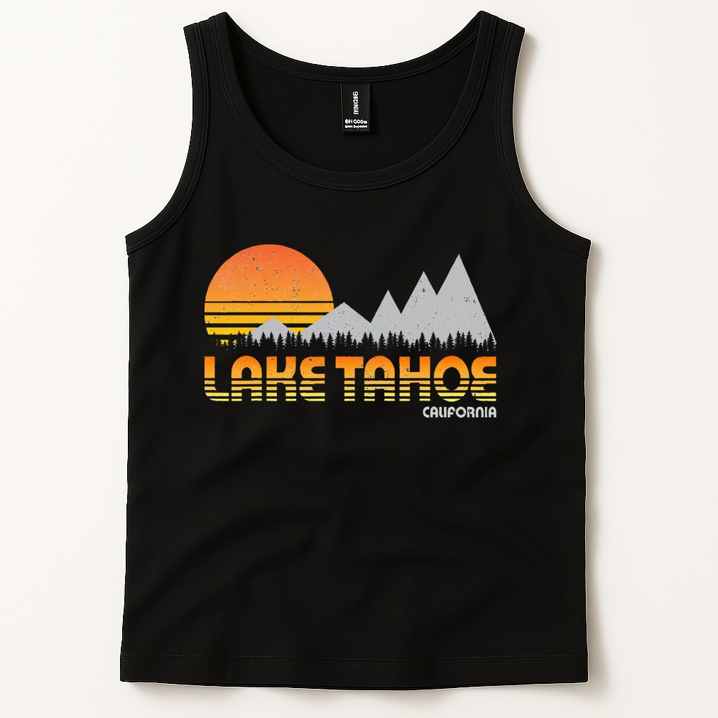 Retro Lake Tahoe California Tank Top