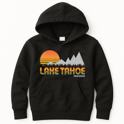 Retro Lake Tahoe California Kids Hoodie