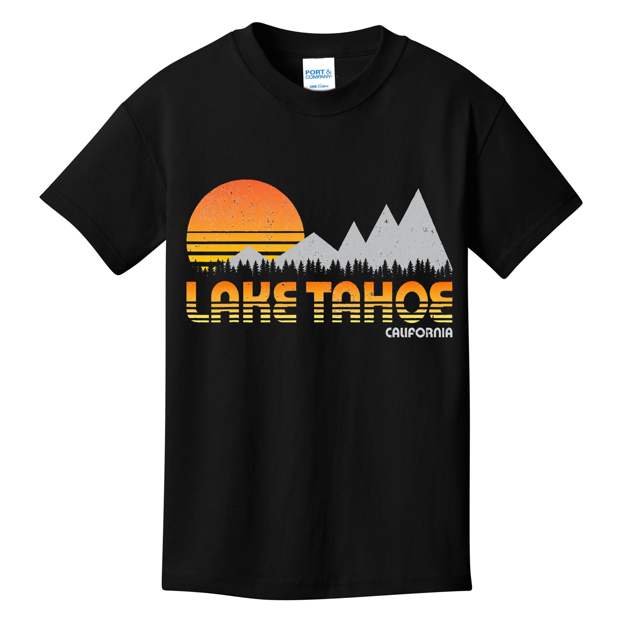 Retro Lake Tahoe California Kids T-Shirt