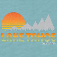 Retro Lake Tahoe California Sueded Cloud Jersey T-Shirt