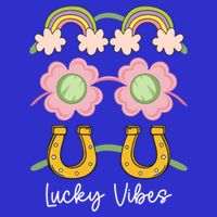 Retro Lucky Vibes Glasses St PatrickS Day Shamrock Meaningful Gift Button