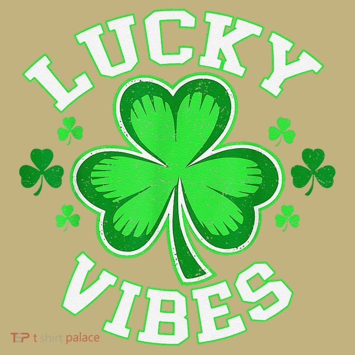 Retro Lucky Vibes St. Patrick’S Day Irish Four Leaf Clover Button