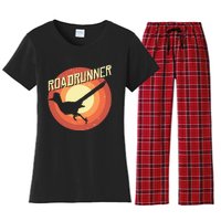 Roadrunner Lover Vintage Distressed Retro Women's Flannel Pajama Set