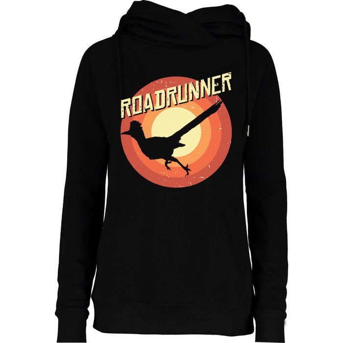 Roadrunner Lover Vintage Distressed Retro Womens Funnel Neck Pullover Hood