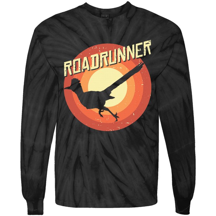 Roadrunner Lover Vintage Distressed Retro Tie-Dye Long Sleeve Shirt