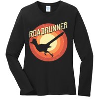 Roadrunner Lover Vintage Distressed Retro Ladies Long Sleeve Shirt