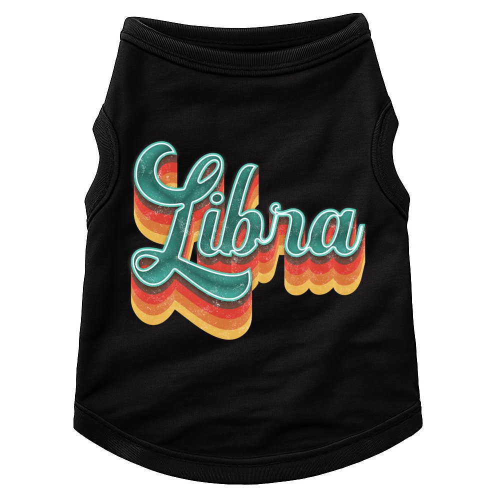 Retro Libra Vintage Retro Style Libra Zodiac Meaningful Gift Doggie Tank