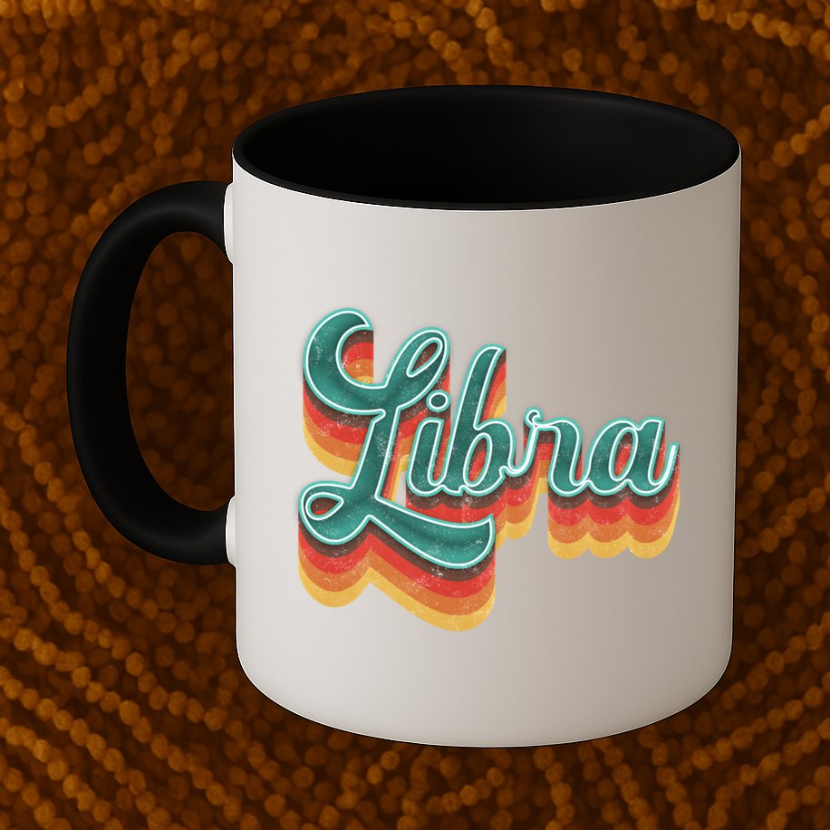Retro Libra Vintage Retro Style Libra Zodiac Meaningful Gift Mug