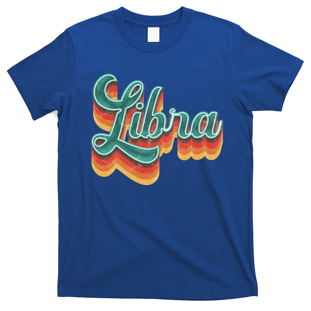 Retro Libra Vintage Retro Style Libra Zodiac Meaningful Gift T-Shirt