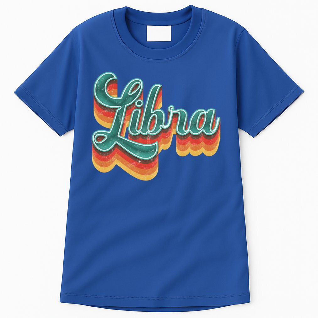 Retro Libra Vintage Retro Style Libra Zodiac Meaningful Gift Tall T-Shirt