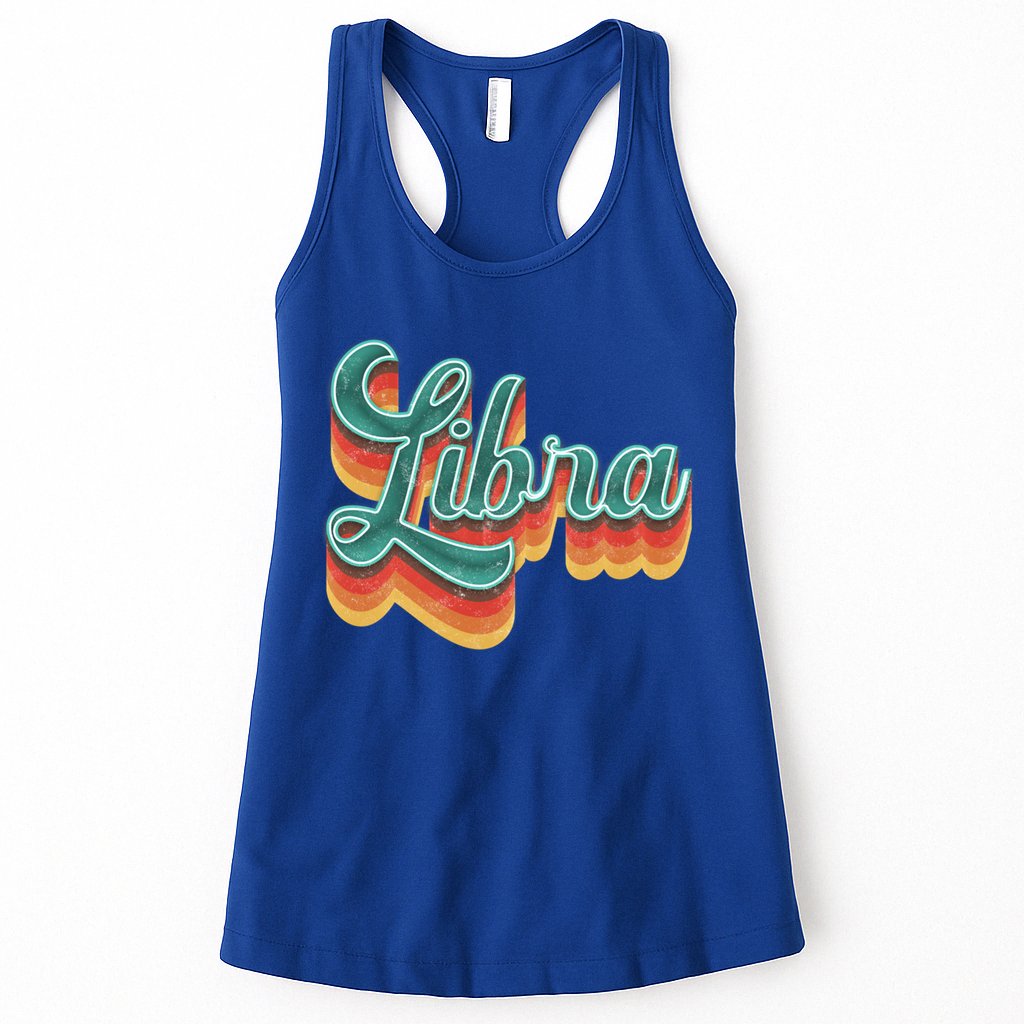 Retro Libra Vintage Retro Style Libra Zodiac Meaningful Gift Womens Tank Top