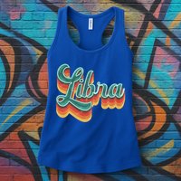 Retro Libra Vintage Retro Style Libra Zodiac Meaningful Gift Womens Tank Top