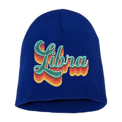 Retro Libra Vintage Retro Style Libra Zodiac Meaningful Gift Short Acrylic Beanie
