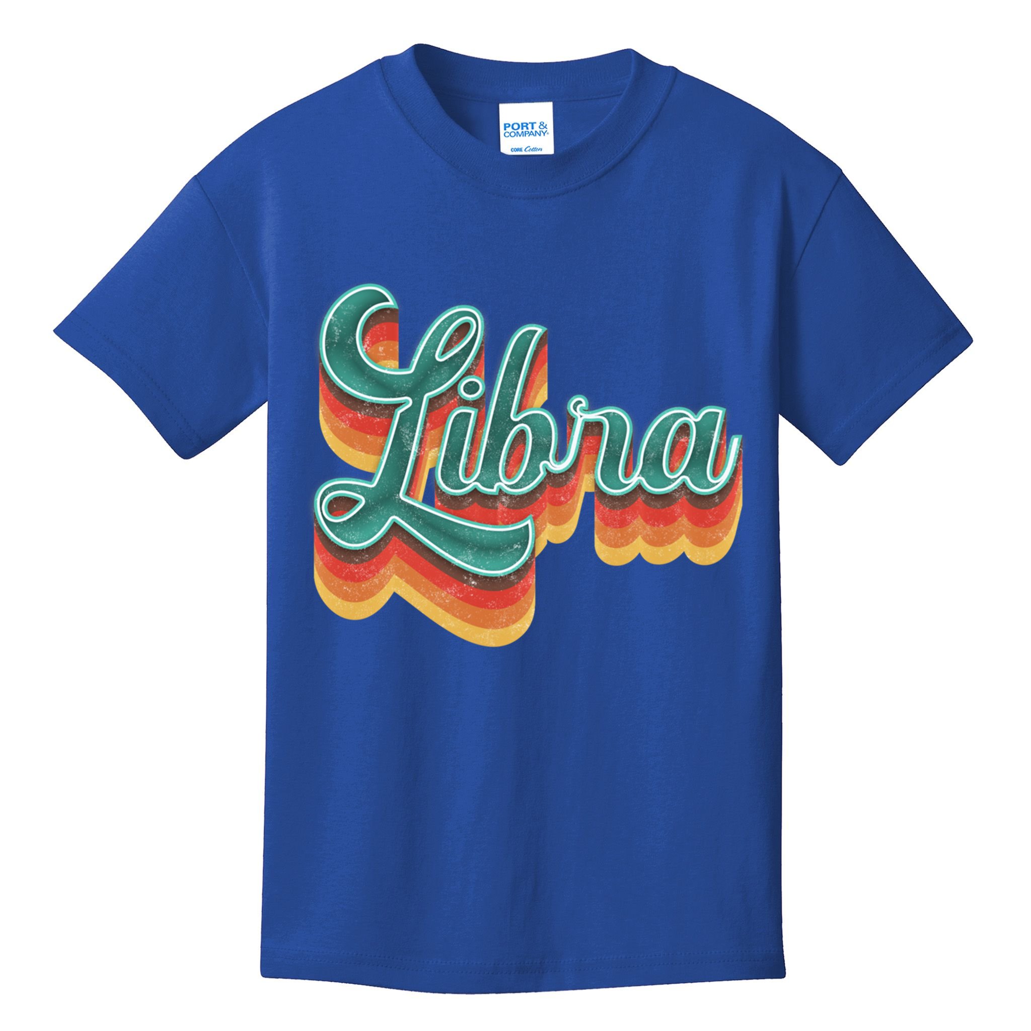 Retro Libra Vintage Retro Style Libra Zodiac Meaningful Gift Kids T-Shirt